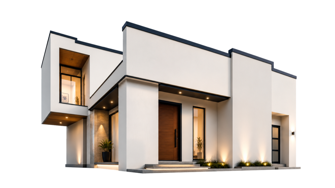 Casa moderna con acabados de calidad